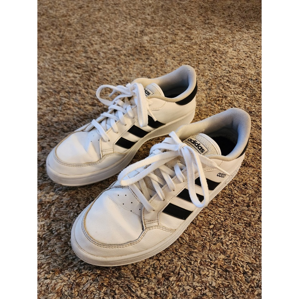 Adidas Breaknet Mens Sneakers White Black FX8707 Size 9